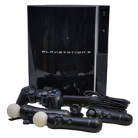 Sony PlayStation 3 Fat 80GB Console W/ Original & Move Controllers And Camera
