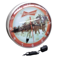 Budweiser Clydesdales Illuminated Limited Edition Clock 782 Out Of 10,000