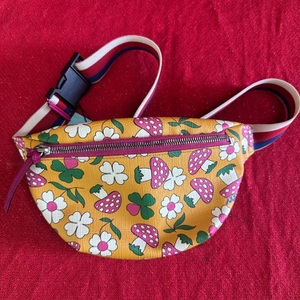 Gucci  Supreme Childrens Mushroom Print Belt Bag Yellow