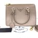 Prada Saffiano Galleria Beige Double Zip 2way Bag