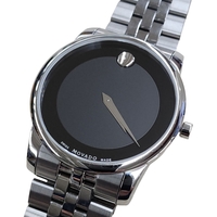 Movado Museum 40mm Black Dial Quartz Stainless Steel Men's Watch 07.1.14.1142