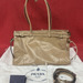 2025 Prada Calfskin Bonnie Travertine Large leather handbag - Open Box