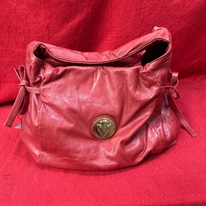 GUCCI Hysteria Fold-over Red Hobo Soft Leather Bag - With dust bag