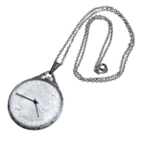 Le Jour 1921 Morgan Silver Dollar 17 Jewels Mechanical Wind Up Pocket Watch