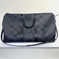 Limited Edition Louis Vuitton Keepall 50 Bandouliere Graphite Damier