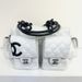 Authentic Chanel Large Ligne Cambon Reporter Bag White Quilted